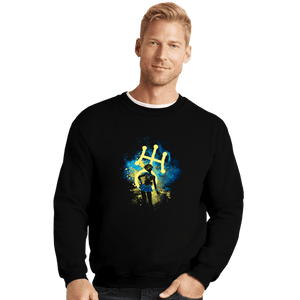 Shirts Crewneck Sweater, Unisex / Small / Black Uranus Art