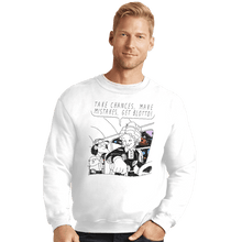 Load image into Gallery viewer, Shirts Crewneck Sweater, Unisex / Small / White Make Mistakes Get Blotto