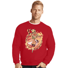 Load image into Gallery viewer, Shirts Crewneck Sweater, Unisex / Small / Red Ramen Fighter