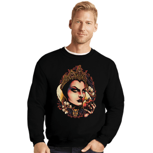 Daily_Deal_Shirts Crewneck Sweater, Unisex / Small / Black The Queen Of Envy