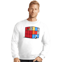 Load image into Gallery viewer, Shirts Crewneck Sweater, Unisex / Small / White Solving The Cube