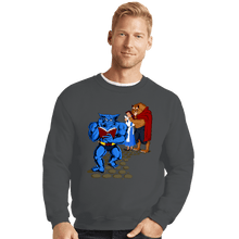 Load image into Gallery viewer, Secret_Shirts Crewneck Sweater, Unisex / Small / Charcoal Torn Between Two Beasts