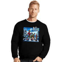 Load image into Gallery viewer, Daily_Deal_Shirts Crewneck Sweater, Unisex / Small / Black The Jingle Bells Holiday Road