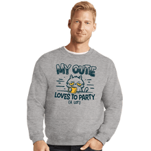 Load image into Gallery viewer, Daily_Deal_Shirts Crewneck Sweater, Unisex / Small / Sports Grey Outie Loves To Party