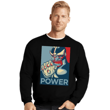 Load image into Gallery viewer, Shirts Crewneck Sweater, Unisex / Small / Black Power