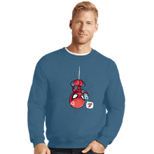 Load image into Gallery viewer, Secret_Shirts Crewneck Sweater, Unisex / Small / Indigo Blue Can't Get On The Web