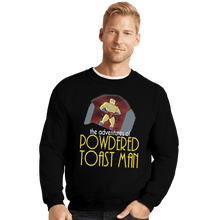 Load image into Gallery viewer, Shirts Crewneck Sweater, Unisex / Small / Black Powdered Toast Man