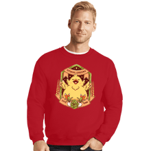 Load image into Gallery viewer, Shirts Crewneck Sweater, Unisex / Small / Red Fat Chocobo Gysahl