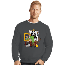 Load image into Gallery viewer, Daily_Deal_Shirts Crewneck Sweater, Unisex / Small / Charcoal Shaggy The Killer Punk