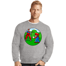 Load image into Gallery viewer, Secret_Shirts Crewneck Sweater, Unisex / Small / Sports Grey Two Marios