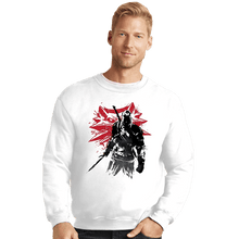 Load image into Gallery viewer, Shirts Crewneck Sweater, Unisex / Small / White The Witcher Sumi-e