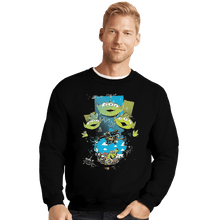 Load image into Gallery viewer, Shirts Crewneck Sweater, Unisex / Small / Black Alien Invasion