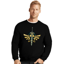 Load image into Gallery viewer, Daily_Deal_Shirts Crewneck Sweater, Unisex / Small / Black A Master Sword