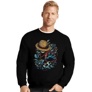 Shirts Crewneck Sweater, Unisex / Small / Black Colorful Pirate