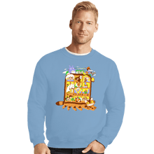 Load image into Gallery viewer, Daily_Deal_Shirts Crewneck Sweater, Unisex / Small / Powder Blue Anime Bus
