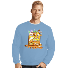Load image into Gallery viewer, Daily_Deal_Shirts Crewneck Sweater, Unisex / Small / Powder Blue Anime Bus