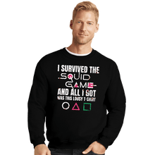 Load image into Gallery viewer, Secret_Shirts Crewneck Sweater, Unisex / Small / Black Lousy Squid Shirt