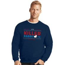 Load image into Gallery viewer, Shirts Crewneck Sweater, Unisex / Small / Navy Vote Killer Rabbit
