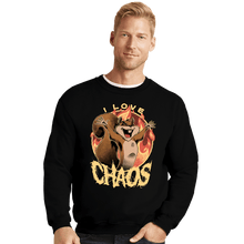 Load image into Gallery viewer, Shirts Crewneck Sweater, Unisex / Small / Black I Love Chaos!