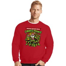 Load image into Gallery viewer, Daily_Deal_Shirts Crewneck Sweater, Unisex / Small / Red Christmas Ninjas
