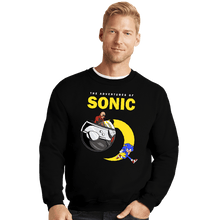 Load image into Gallery viewer, Secret_Shirts Crewneck Sweater, Unisex / Small / Black Adventures Of Sonic
