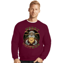 Load image into Gallery viewer, Daily_Deal_Shirts Crewneck Sweater, Unisex / Small / Maroon Merry Critmas