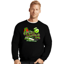 Load image into Gallery viewer, Secret_Shirts Crewneck Sweater, Unisex / Small / Black Greetings From Ghost HQ
