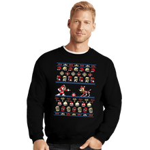 Load image into Gallery viewer, Shirts Crewneck Sweater, Unisex / Small / Black Christmas Man