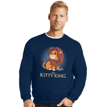 Load image into Gallery viewer, Shirts Crewneck Sweater, Unisex / Small / Navy The Kitty King