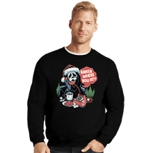 Load image into Gallery viewer, Secret_Shirts Crewneck Sweater, Unisex / Small / Black Ghostface Santa