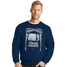 Load image into Gallery viewer, Secret_Shirts Crewneck Sweater, Unisex / Small / Navy Forever Gamer NES