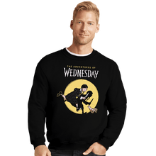 Load image into Gallery viewer, Daily_Deal_Shirts Crewneck Sweater, Unisex / Small / Black The Adventures Of Wednesday
