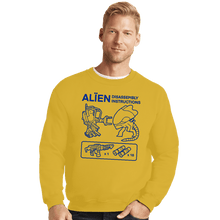 Load image into Gallery viewer, Secret_Shirts Crewneck Sweater, Unisex / Small / Gold Alien Guide