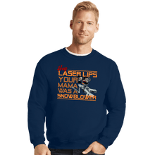 Load image into Gallery viewer, Daily_Deal_Shirts Crewneck Sweater, Unisex / Small / Navy Hey Laser Lips!