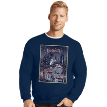 Load image into Gallery viewer, Shirts Crewneck Sweater, Unisex / Small / Navy Visit Hogwarts