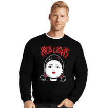 Load image into Gallery viewer, Shirts Crewneck Sweater, Unisex / Small / Black Red Light