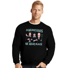 Load image into Gallery viewer, Daily_Deal_Shirts Crewneck Sweater, Unisex / Small / Black Wednesday Club