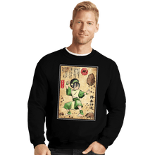Load image into Gallery viewer, Daily_Deal_Shirts Crewneck Sweater, Unisex / Small / Black Earth Kingdom Master Woodblock
