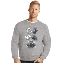 Load image into Gallery viewer, Shirts Crewneck Sweater, Unisex / Small / Sports Grey Night Fury Fusion