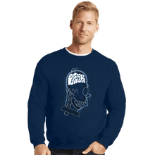 Load image into Gallery viewer, Shirts Crewneck Sweater, Unisex / Small / Navy Beer Brain