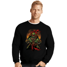 Load image into Gallery viewer, Secret_Shirts Crewneck Sweater, Unisex / Small / Black TMNT Raph
