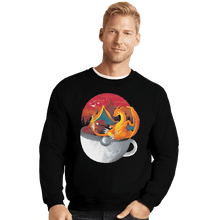 Load image into Gallery viewer, Shirts Crewneck Sweater, Unisex / Small / Black Cup Of Fire