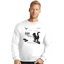 Load image into Gallery viewer, Shirts Crewneck Sweater, Unisex / Small / White T-Rex Run