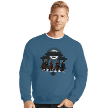 Load image into Gallery viewer, Daily_Deal_Shirts Crewneck Sweater, Unisex / Small / Indigo Blue Warrior Society