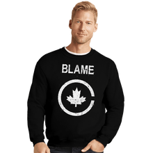 Load image into Gallery viewer, Shirts Crewneck Sweater, Unisex / Small / Black Blame Canada