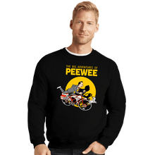 Load image into Gallery viewer, Daily_Deal_Shirts Crewneck Sweater, Unisex / Small / Black The Big Adventures of Pee Wee
