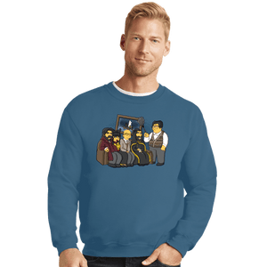 Shirts Crewneck Sweater, Unisex / Small / Indigo Blue Family Photo, But Not You Guillermo