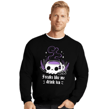 Load image into Gallery viewer, Daily_Deal_Shirts Crewneck Sweater, Unisex / Small / Black Freaks Drink Tea