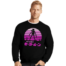 Load image into Gallery viewer, Shirts Crewneck Sweater, Unisex / Small / Black Sailor Moon Sun Set