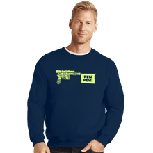 Load image into Gallery viewer, Daily_Deal_Shirts Crewneck Sweater, Unisex / Small / Navy PEW PEW!
